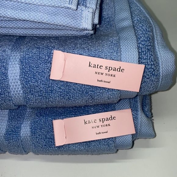 🔥kate spade ♠️🍀 100% Cotton Towel Set 8-Piece Bath Hand Washcloths New - Picture 3 of 4